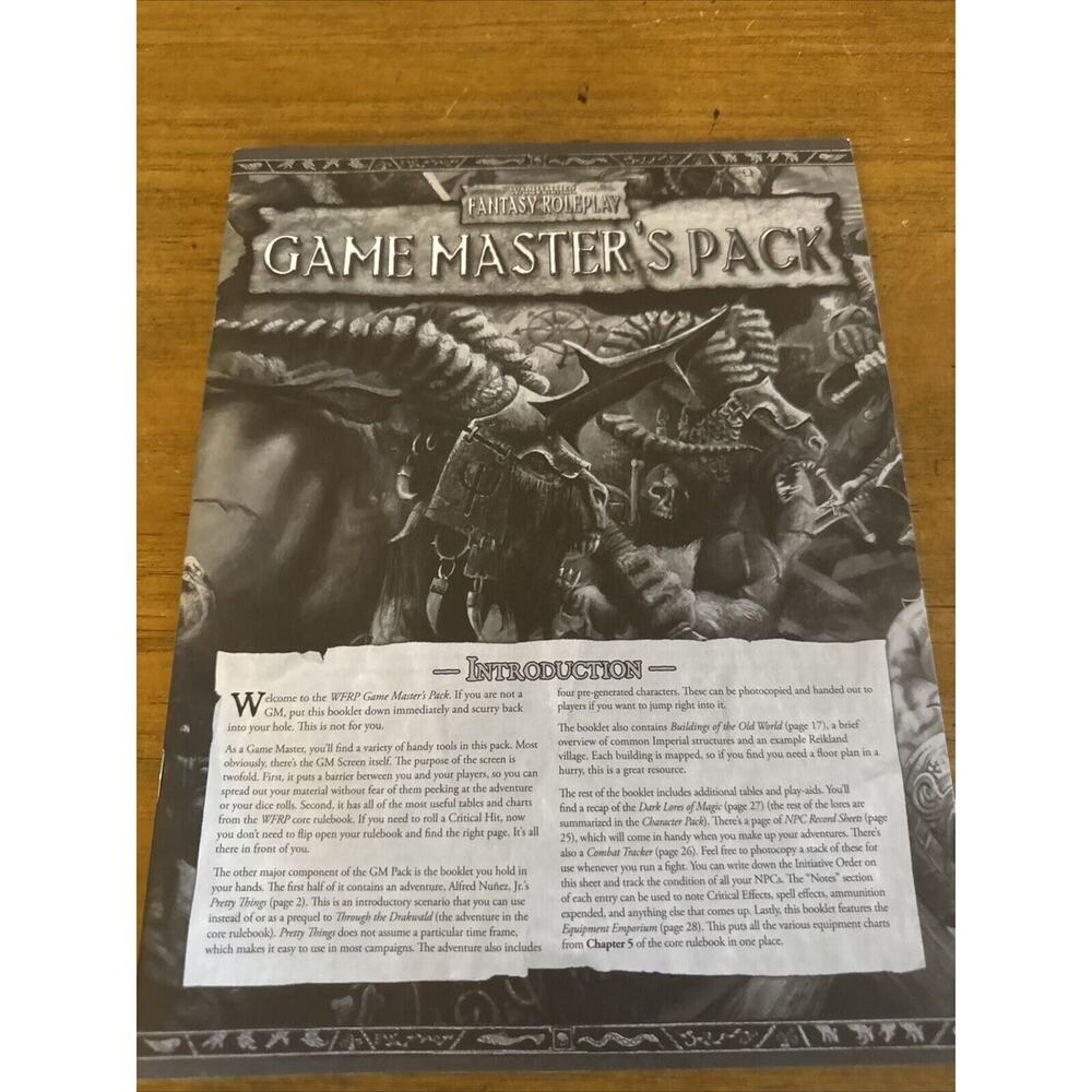 Warhammer Fantasy Game Master's Pack book